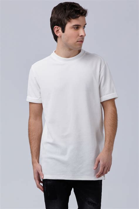 white-t-shirt-velvet-t-shirt-with-rolled-up-sleeve-in-longline