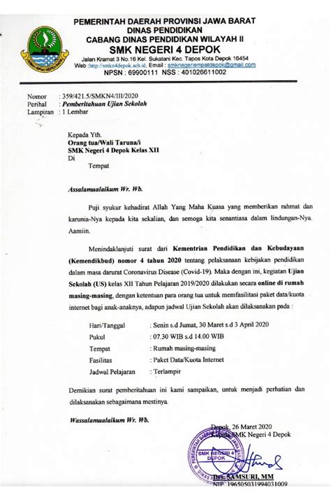 Contoh Surat Pemberitahuan Dari Perusahaan Imagesee