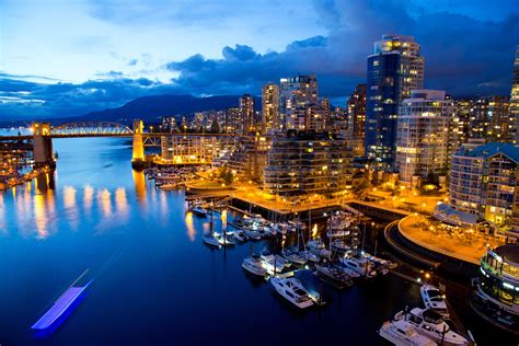 Explore vancouver holidays and discover the best time and places to visit. Beautiful desktop wallpaper of Canada, photo of Vancouver, night | ImageBank.biz