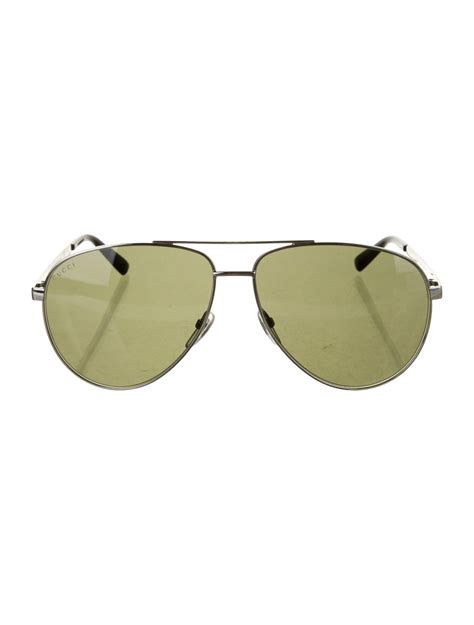 gucci aviator tinted sunglasses gold sunglasses accessories guc1229894 the realreal