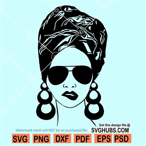 Black Woman With Glasses Svg Afro Woman Svg Fabulous Queen Logo Images And Photos Finder