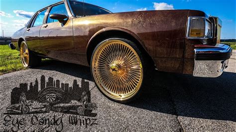 Box Chevy On All Gold 24 Inch Daytons And Bowling Ball Paint Youtube