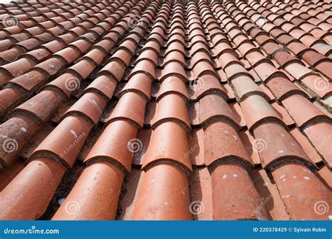 Red Ceramic Roof Tile Background Texture Roofing Red Corrugated Tiles