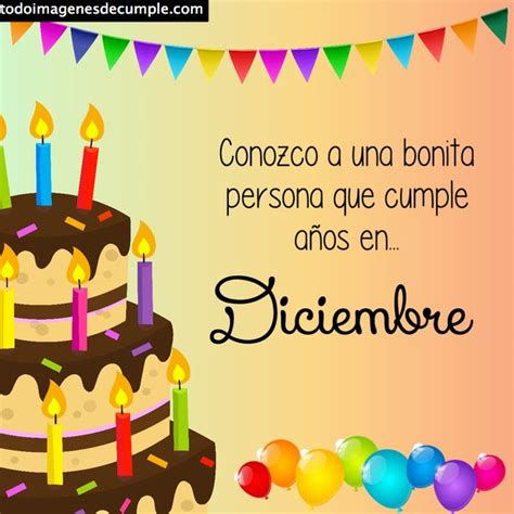 Imágenes de cumpleaños mes de DICIEMBRE para descargar gratis