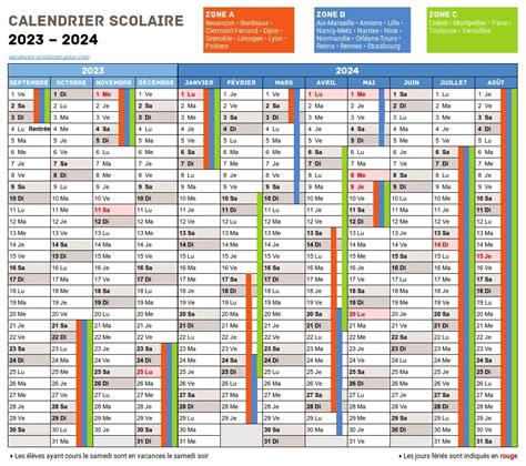 Vacances Scolaires 2024 Calendrier Scolaire Officiel 2023 2024