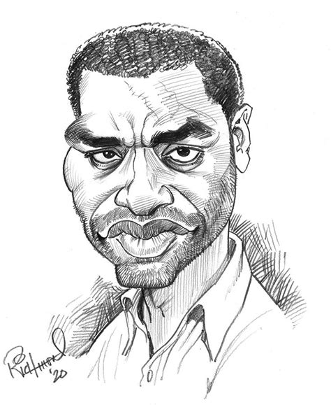 Toms Daily Coronacature Chiwetel Ejiofor Caricature Sketch