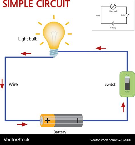 A Simple Electric Circuit Royalty Free Vector Image