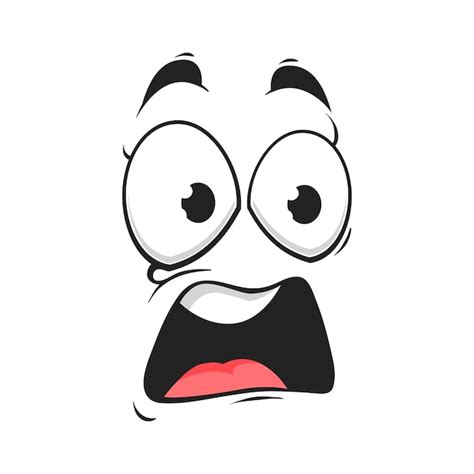 Premium Vector Cartoon Surprised Face Funny Vector Character