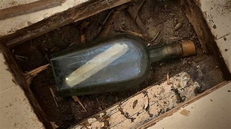 135 Year Old Message In A Bottle Found Under Floorboards Bbc News