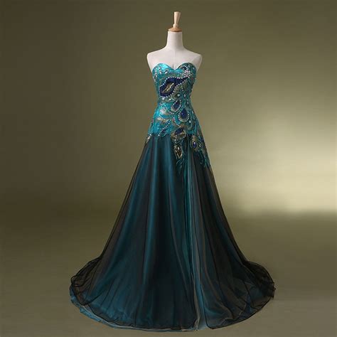 New Peacock Prom Dress Bridal Wedding Formal Evening Party Cocktail