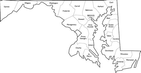 Maryland County Map With Names