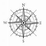 Compass Rose Drawing Wind Drawn Line Wheel