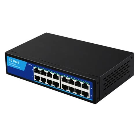 High Quality 16 Ports Ethernet Switch 10100mbps Fast Network Lan Rj45 Wlan Hub Desktop Pc