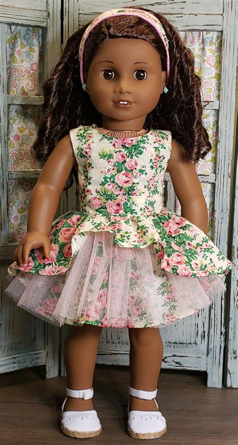 Garden Party Dress For Dolls Etsy Doll Clothes American Girl