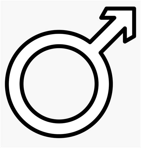 Boy Man Gender Male Sign Symbol Black And White Brain Hd Png
