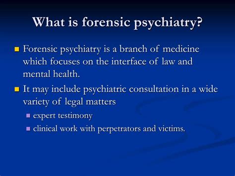 Ppt Forensic Psychiatry Powerpoint Presentation Free Download Id