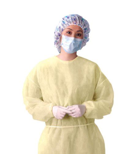 Medline Non27110 Isolation Face Masks With Earloops Latex Free Yellow