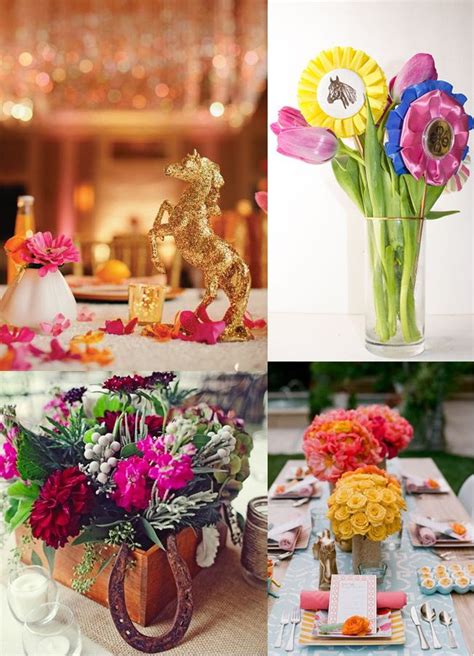Kitchen decor including kitchen tools and dishware with horse designs. 8 Easy Equestrian Centerpieces | Horses & Heels | Banquet ...