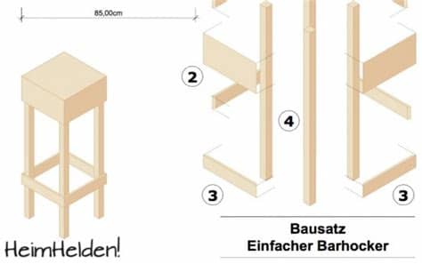 Bar bauanleitung zum selber bauen. Bauanleitung Barhocker - HeimHelden