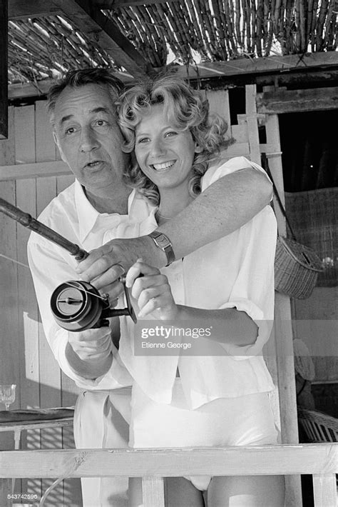 French Actors Fiona Gélin And Philippe Noiret On The Set Of The Film