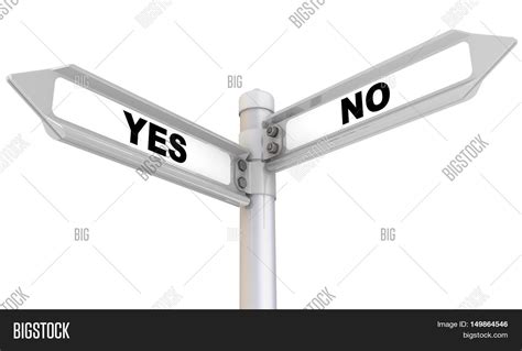 Yes No Road Sign Image And Photo Free Trial Bigstock
