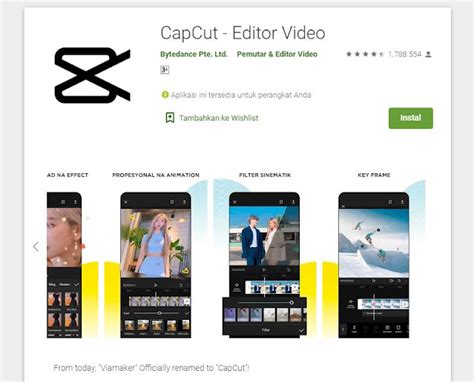 Download Capcut Editor Aplikasi Editing Video Gratis Di Ponsel Bagi
