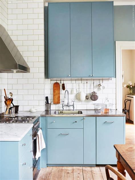 Fresh design blue kitchen cabinets ikea kitchen kitchen paint colors. 5 Cool New Decorating Tricks from IKEA | Kitchen interior ...