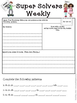 See our guide on how to change browser print settings to customize headers and footers before printing. Third Grade Weekly Addition Subtraction Problem Solving ...
