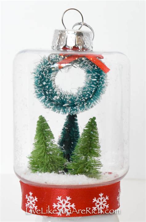 Diy Snow Globe Christmas Ornaments Live Like You Are Rich