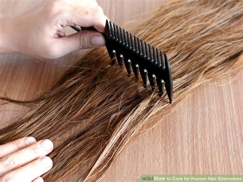 How To Care For Human Hair Extensions With Pictures Wikihow