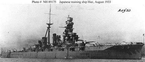 Japanese Navy Ships Hiei Battlecruiser Training Ship And Battleship