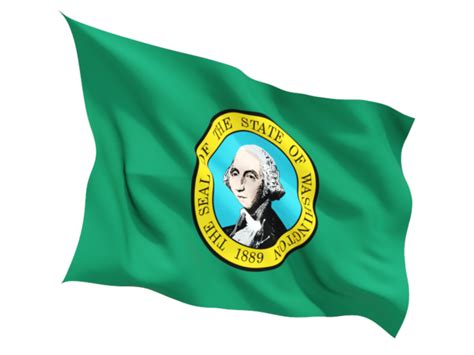 Fluttering Flag Illustration Of Flag Of Washington