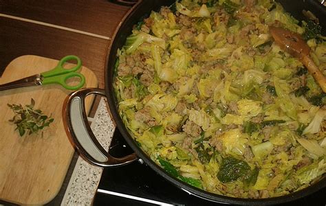 Wirsing Hackfleisch Topf Rezept mit Bild von bibi270263