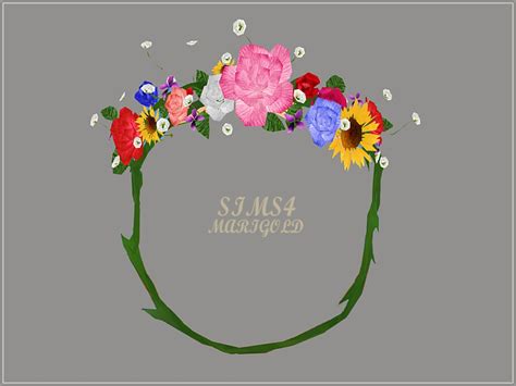My Sims 4 Blog Flower Crown For Males And Females By Sims 4 Marigold