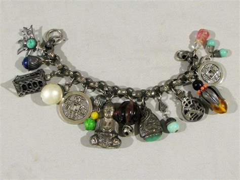 Where can i find the beaches? Vintage BOLD ASIAN FOB BRACELET - 14 HUGE FOBS - BUDDHA ...
