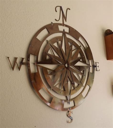 Superior Iron Artz Llc Compass Rose Metal Wall Art Seaside Cottage