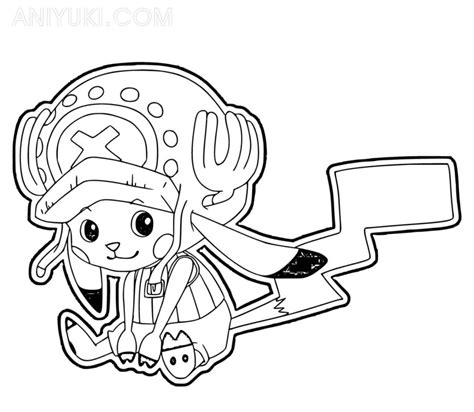 Tony Tony Chopper Pikachu Coloring Page Free Printable Coloring Pages