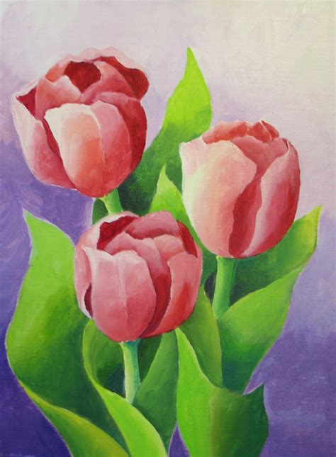 Nels Everyday Painting Easter Tulips One And Two Sold