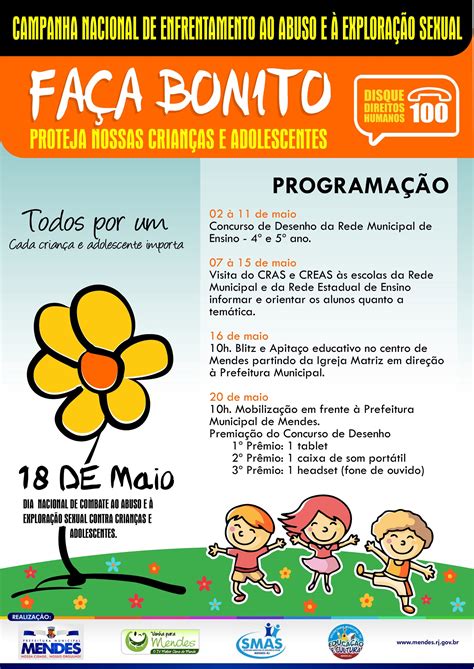 Já a exploração sexual envolve uma relação de mercantilização, onde o sexo é fruto de uma troca, seja financeira, de favores ou presentes. 18 de maio - Dia Nacional do Combate ao Abuso e Exploração ...