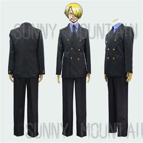 Free Shipping Sanji Black Suit For One Piece Cosplay Costume Including