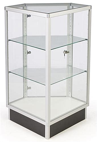 Office minimalist meets sophistication with the desk with drawer. Glass Cabinets | 28" Corner Display w/ Hinged Door ...