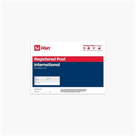 +61 13 post (13 7678) | website: Registered Post International - Australia Post