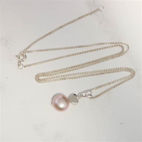 Pink Pearl Pendant With 6mm Stud Set By Bish Bosh Becca