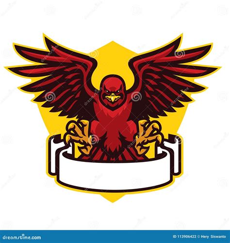 Hawk Mascot Cartoon Vector 46665901