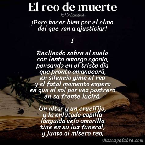 Poema El Reo De Muerte De José De Espronceda Análisis Del Poema