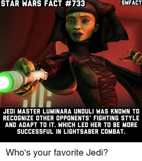 Swfact Star Wars Fact 733 Jedi Master Luminara Unduli Was Known To