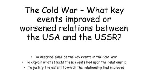 The Cold War Key Events Revision Teaching Resources