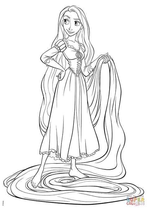 You can now print this beautiful disney princess rapunzel coloring page or color online for free. Rapunzel from Tangled coloring page | Free Printable ...
