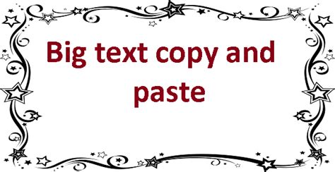 Big Text Copy And Paste Psfont Tk