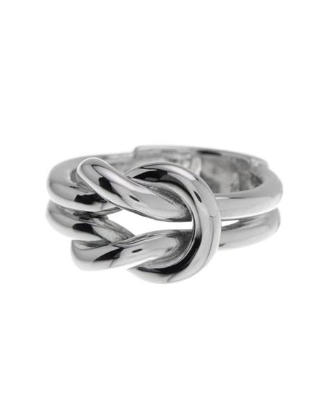Gucci Sterling Silver Knot Grande Ring Size 65 In Metallic Lyst
